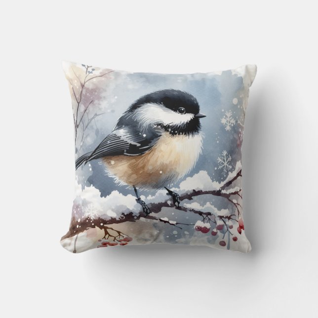 Cojín decorativo Chickadee (Anverso)