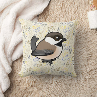 Cojín Decorativo Chickadee de cabeza grisácea