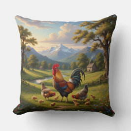 Cojín Decorativo Chicken Farm House Throw Pillow