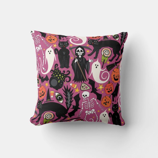 Cojín Decorativo chicle retro de Halloween (Anverso)