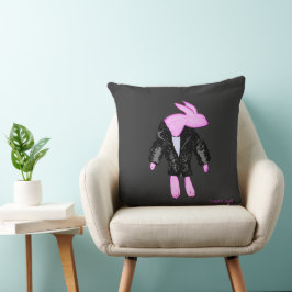 Cojín Decorativo Chicos duros, conejito rosado