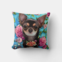 Chihuahua con plaza de flores