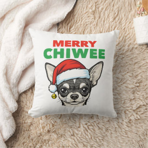 Cojín Decorativo Chihuahua de Navidad