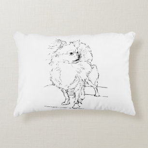 Cojín Decorativo Chihuahua de Pelo Largo - Ilustración de Perro Min