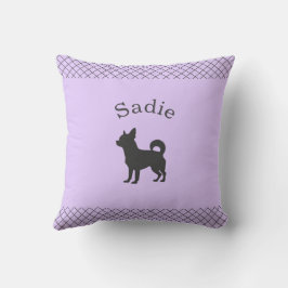 Cojín Decorativo Chihuahua Lavanda Pastel | Personalizado a Juego