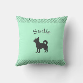 Cojín Decorativo Chihuahua Verde Menta Personalizado