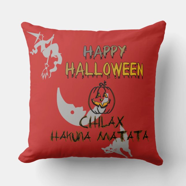 Cojín Decorativo Chill and Relax Happy Halloween Collection (Anverso)