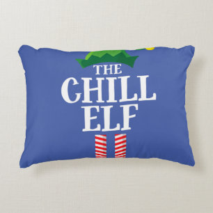 Cojín Decorativo Chill Elf Matching Family Group Navidad Fiesta