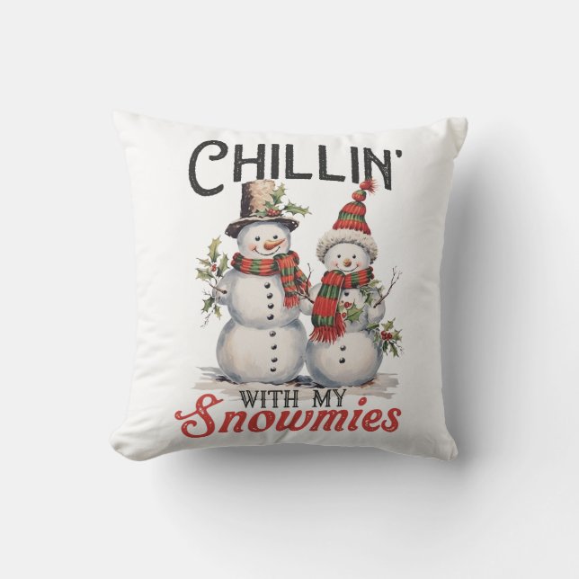 Cojín Decorativo Chillin Con Mis Nieves (Anverso)