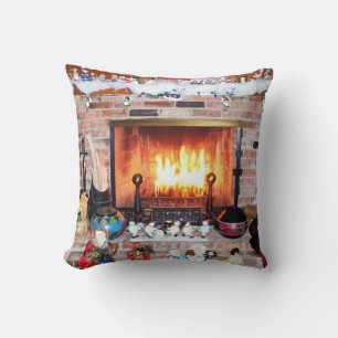 COJÍN DECORATIVO CHIMENEA DE NAVIDADES