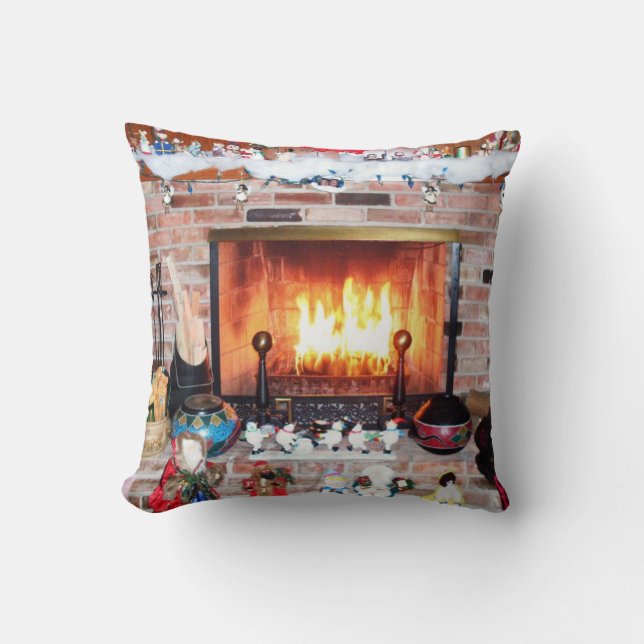 COJÍN DECORATIVO CHIMENEA DE NAVIDADES (Anverso)