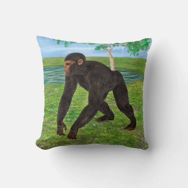 Cojín Decorativo Chimpancé (Anverso)