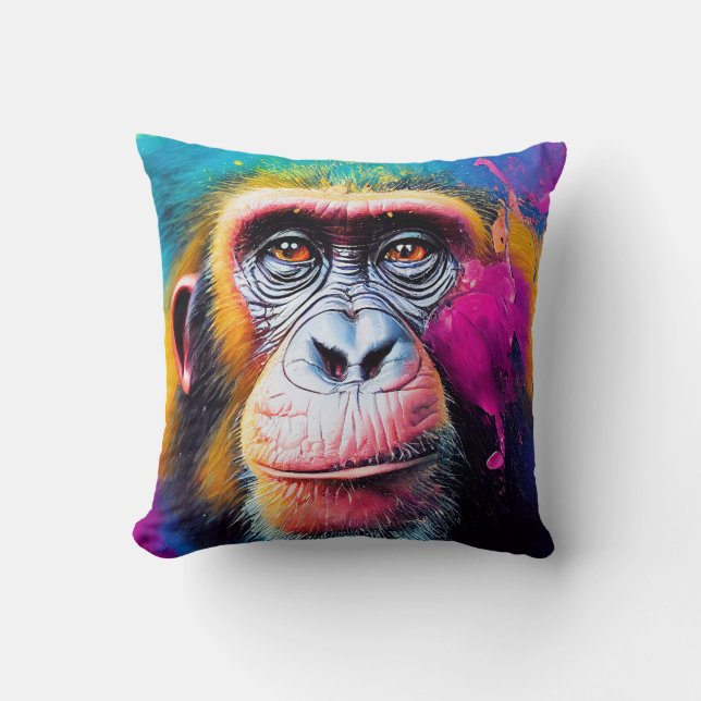 Cojín Decorativo Chimpanzee Ape Descubrimiento Animal Naturaleza de (Anverso)