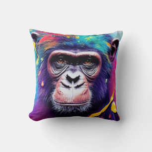 Cojín Decorativo Chimpanzee Ape Descubrimiento Animal Naturaleza de
