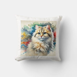 Cojín Decorativo Chinese desert cat 120724AREF115 - Watercolor