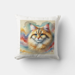 Cojín Decorativo Chinese Desert Cat 230824AREF121 - Watercolor