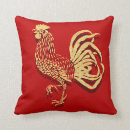 Cojín Decorativo Chino de oro del gallo