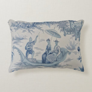 Cojín Decorativo Chinoiserie azul-azul-oriental