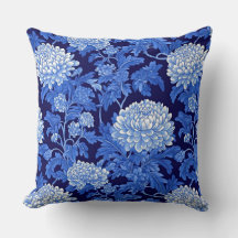 Chinoiserie azul negro Peony Floral