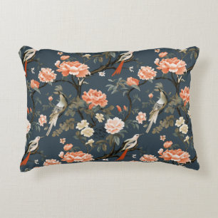 Cojín Decorativo Chinoiserie en Denim Blue