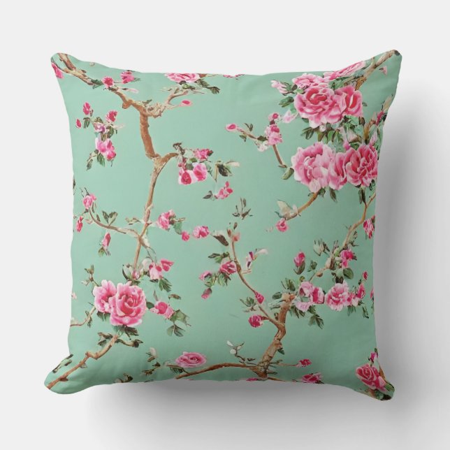 Cojín Decorativo Chinoiserie Floral Pillow (Anverso)