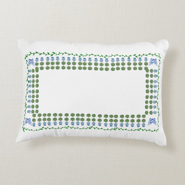 Cojín Decorativo Chinoiserie Ginger Jar Topiary Lumbar (Reverso)