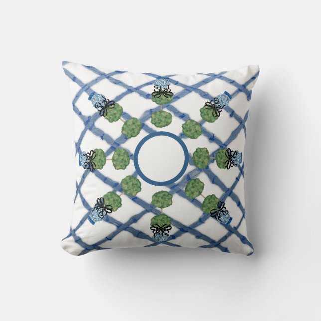 Cojín Decorativo Chinoiserie Ginger    JarRound Pillow (Anverso)