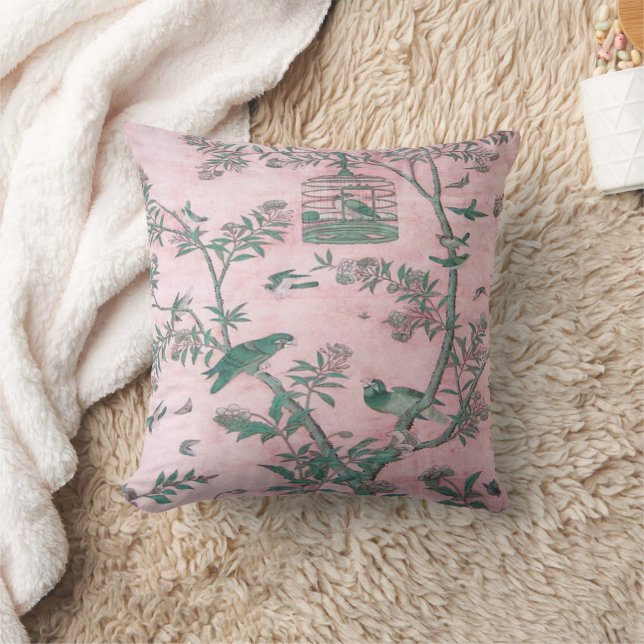 Cojín Decorativo Chinoiserie rosa (Manta)