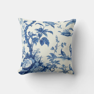 Cojín Decorativo Chinoiseries azules y blancas