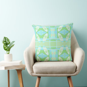Cojín Decorativo Chintz bohemio 77 Pastel Verde Azul