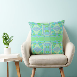 Cojín Decorativo Chintz Bohemio Nuevo Lavanda Turquesa Verde