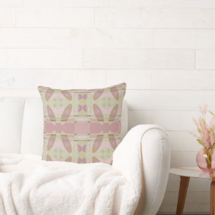 Cojín Decorativo Chintz bohemio nuevo rosa de oliva verde