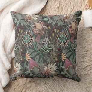 Cojín Decorativo chintz steampunk gris