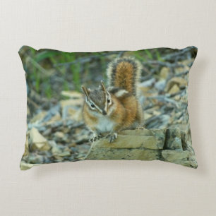 Cojín Decorativo Chipmunk en el Parque Nacional Glaciar