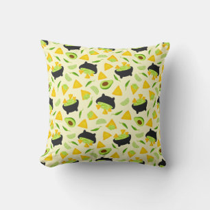 Cojín Decorativo Chips de tortilla y patrón de guacamol