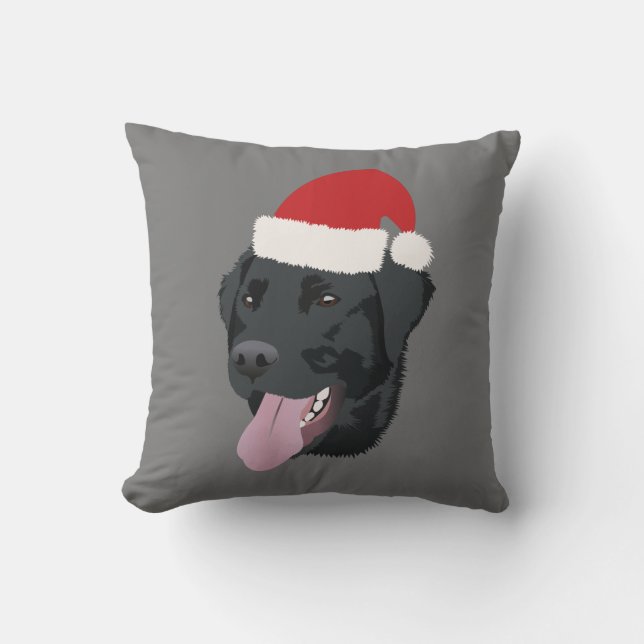 Cojín Decorativo Chirstmas Black Lab (Anverso)