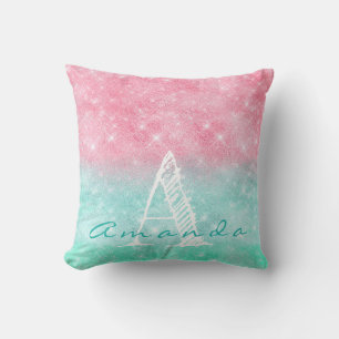 Cojín Decorativo Chispa en colores pastel del océano rosado