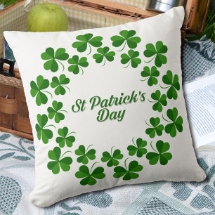 Cojín Decorativo Chispas verdes del Día de San Patricio