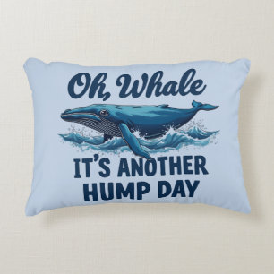 Cojín Decorativo Chiste de ballena divertido "Oh ballena" Diseño de