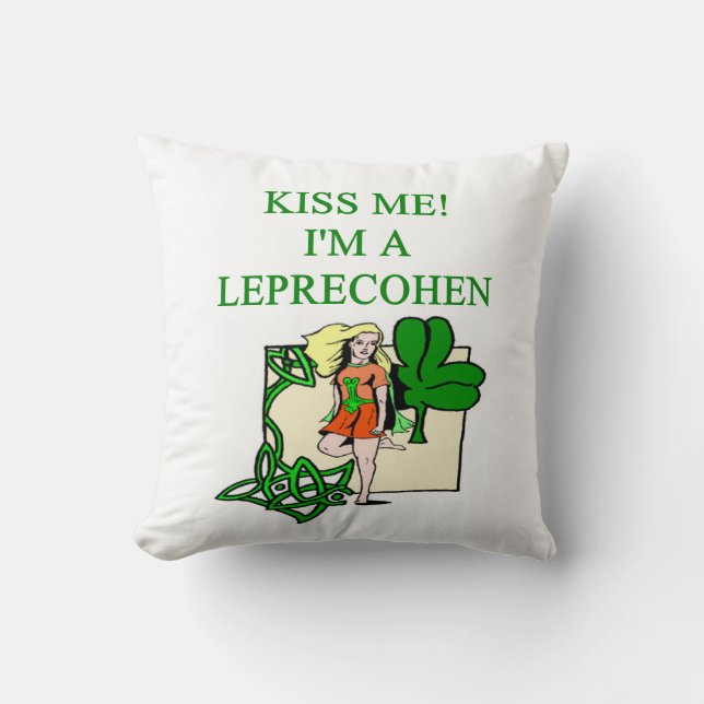 Cojín Decorativo chiste del leprechaun (Anverso)
