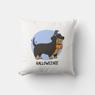 Cojín Decorativo Chiste divertido de perro salchicha para Halloween