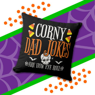 Cojín Decorativo Chiste Ojo Rollo Halloween Corny Dad Chistes Hallo