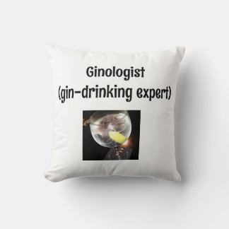Cojín Decorativo Chistoso Beber Gin 