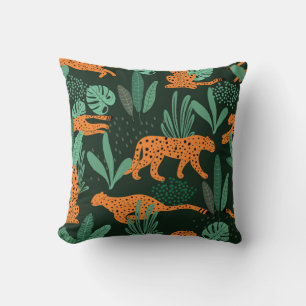 Cojín Decorativo Chita exótica: Verano tropical sin foco.