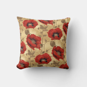 Cojín Decorativo Chiyogami Rojo Negrita