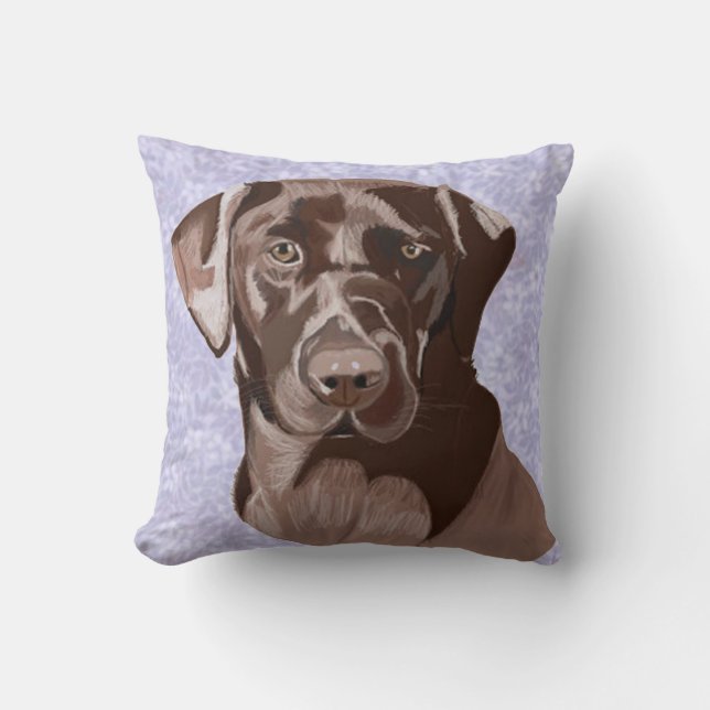 Cojín Decorativo Chocolate Brown Labrador (Anverso)