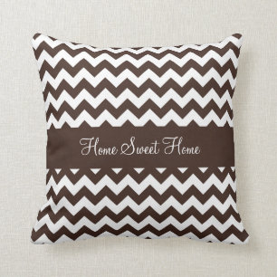 Cojín Decorativo Chocolate Brownie Brown Chevron