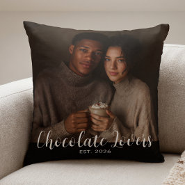 Cojín Decorativo Chocolate Lovers Couple Established Photo Gift
