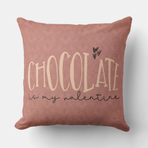 Cojín Decorativo Chocolate mi Valentine/Café Valentine Pillow