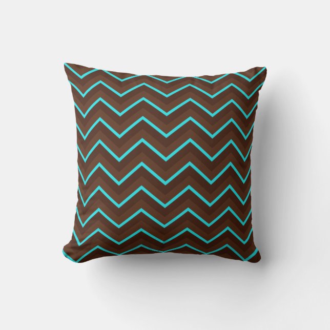 Cojín decorativo Chocolate Pastels Chevron 03-Squa (Anverso)